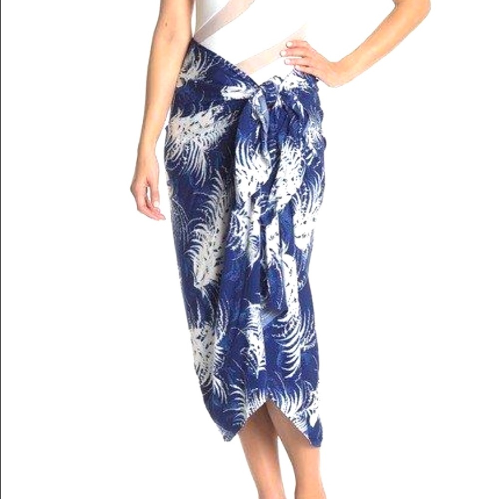 La Blanca Palm Print Pareo